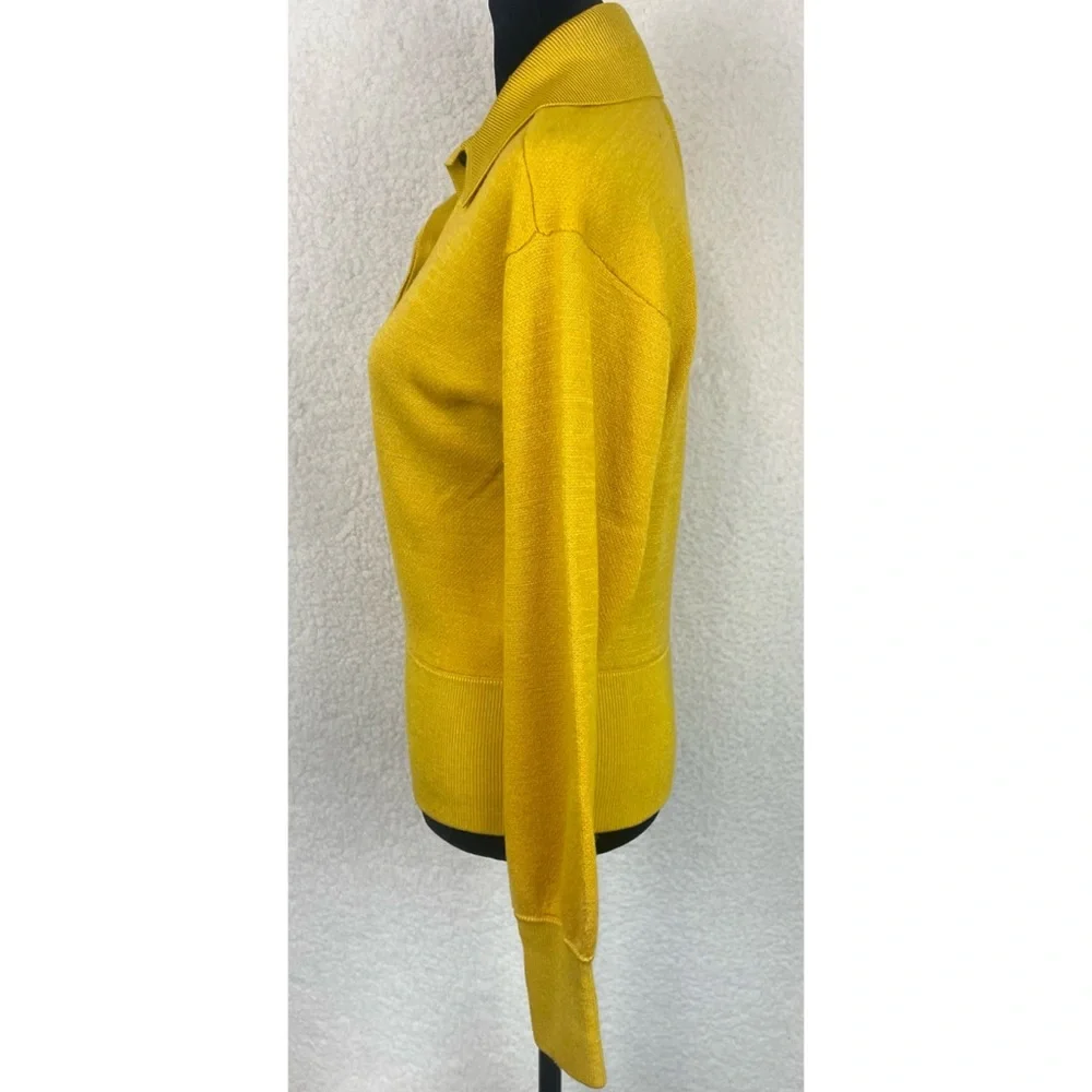ISABEL MARANT • Yellow Heron Polo Neck Wool-Blend Long Sleeve Sweater, 4 - Picture 10 of 16